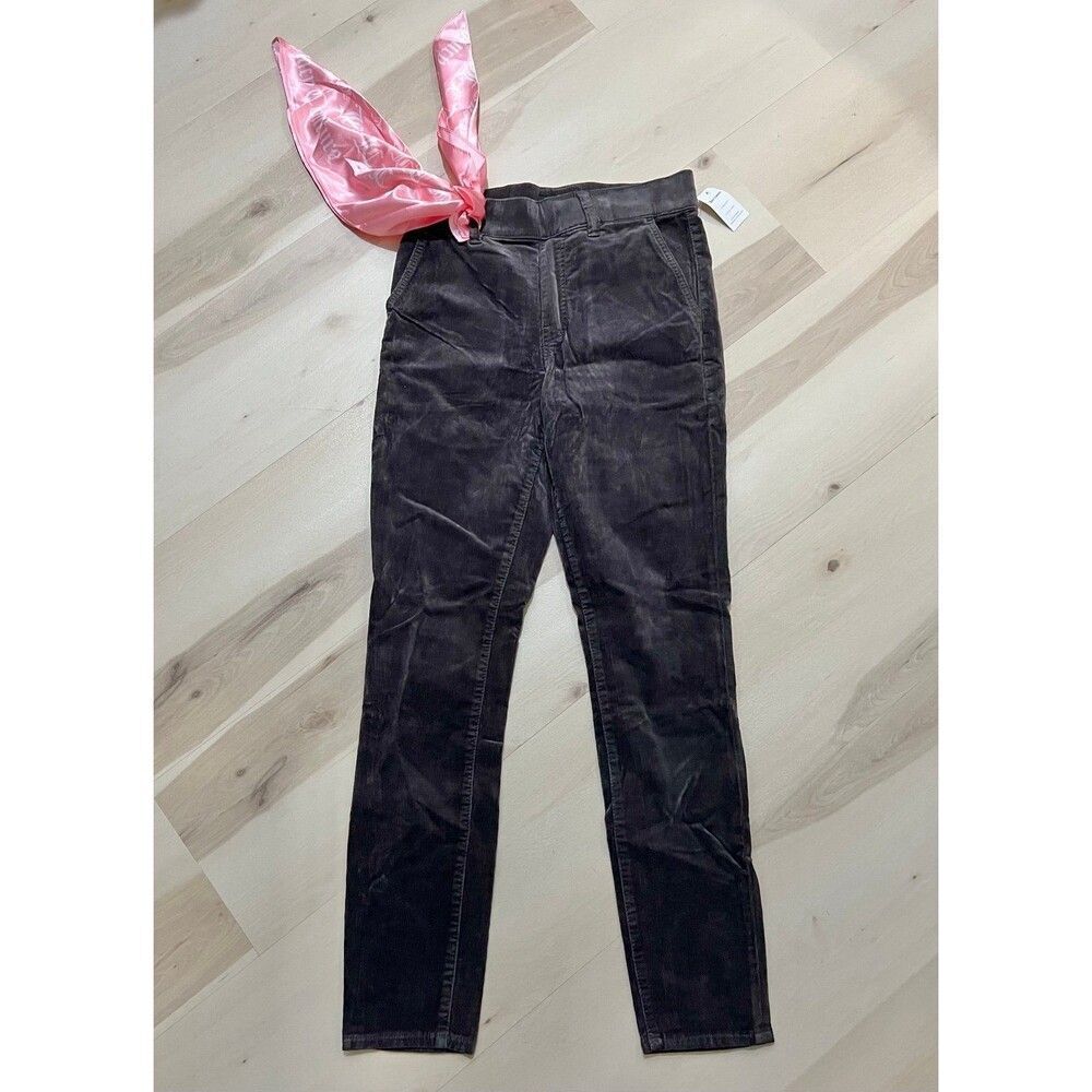 Juicy Couture NWT Women Size 27 Small Black California Skinny Corduroy Pants